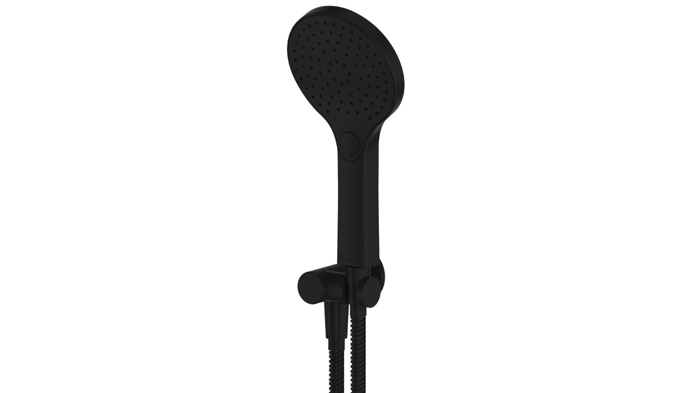 Greens Ashmore BubbleJET Hand Shower with Bracket - Matte Black