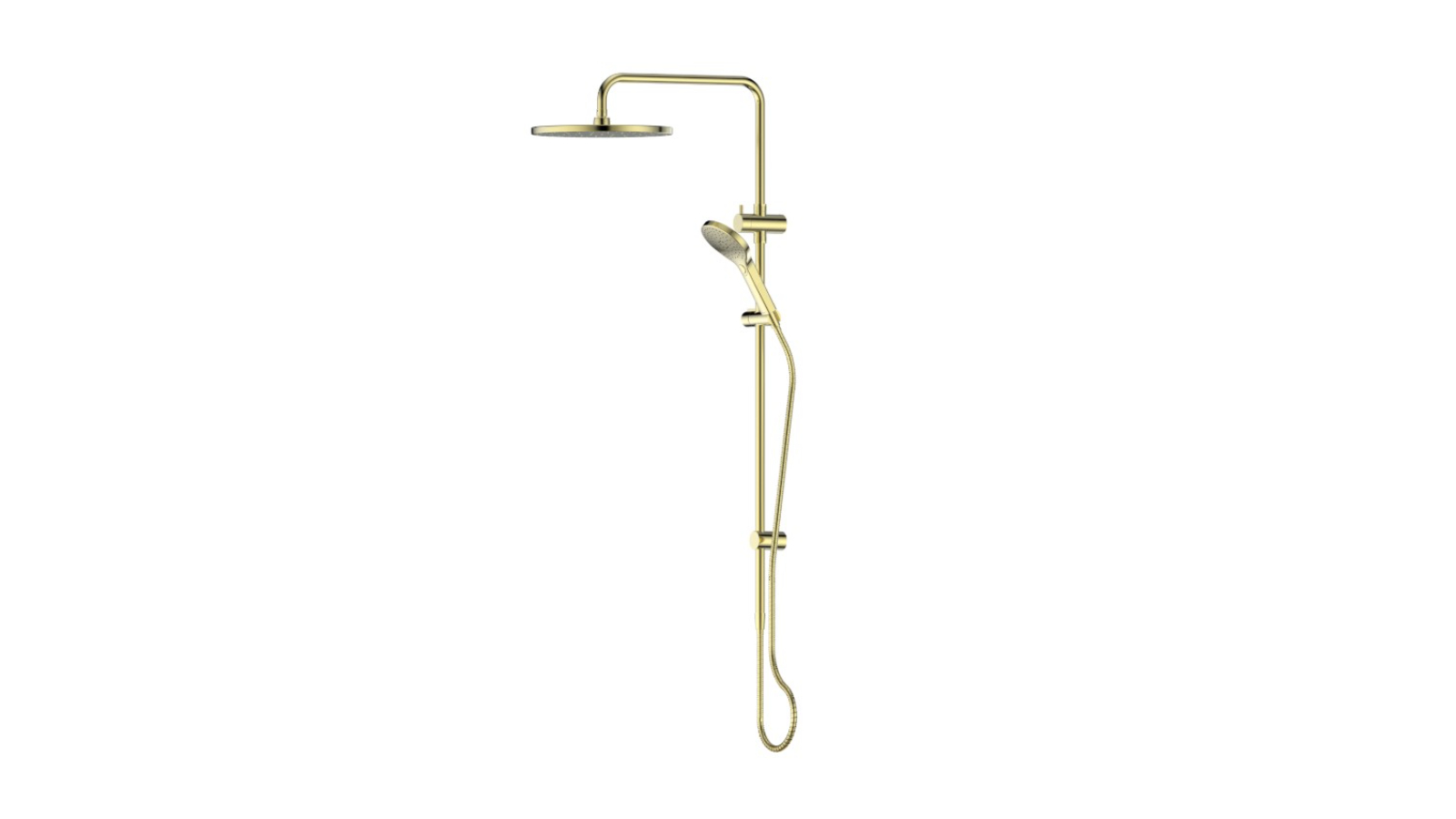 Greens Ashmore Twin Rail Shower - Brushed Brass