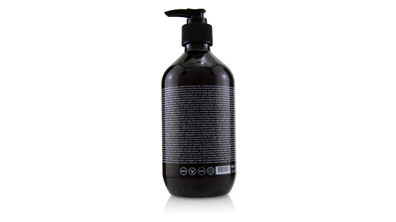 Grown Alchemist Body Cleanser Chamomile, Bergamot and Rose 500ml/16