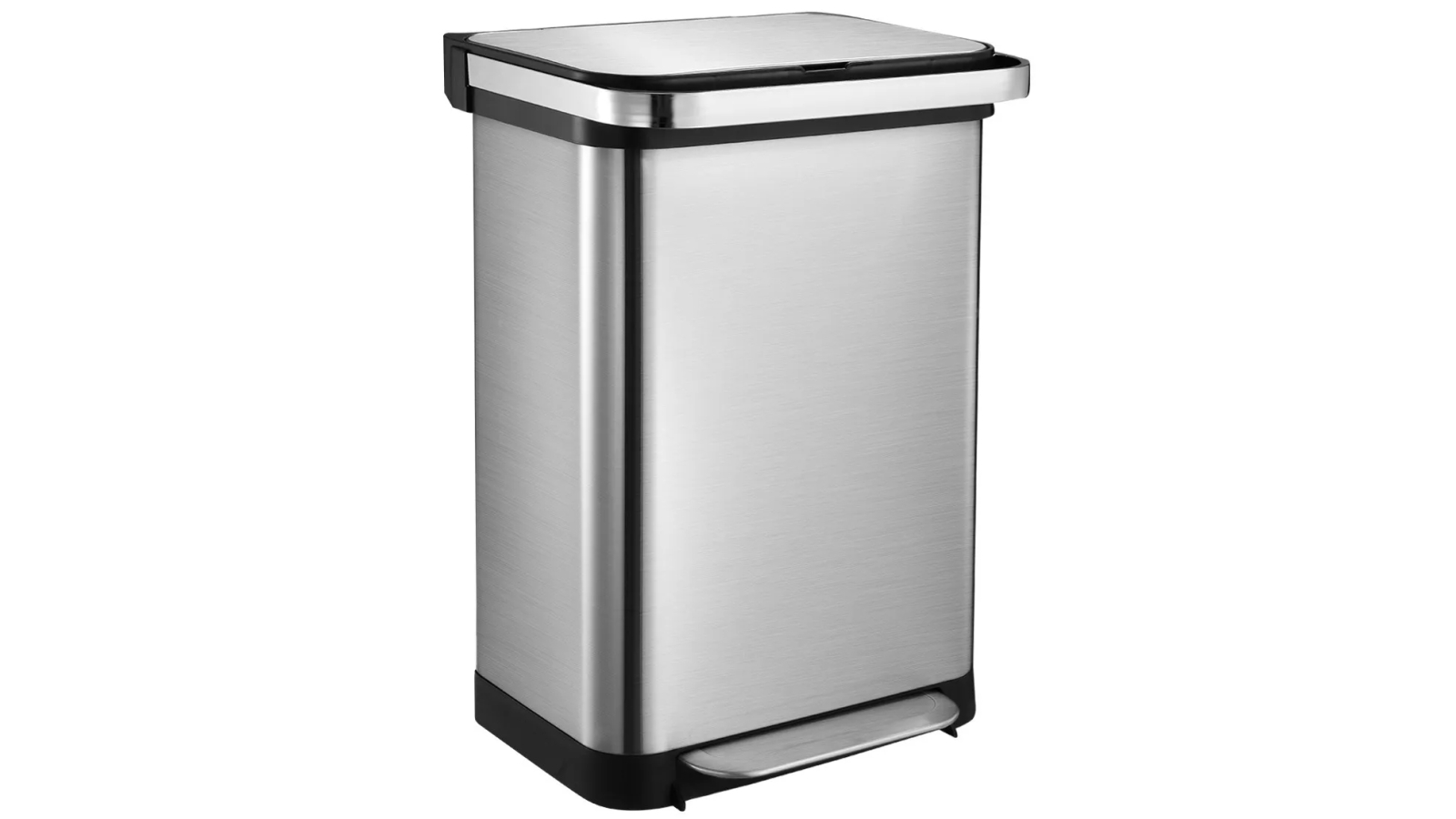 Maxkon 50L Stainless Steel Kitchen Rubbish Recycling Trash Garbage Waste Bin