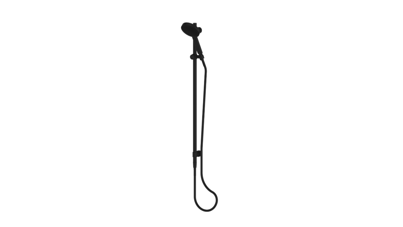 Greens Lavish Brass Rail Shower - Matte Black