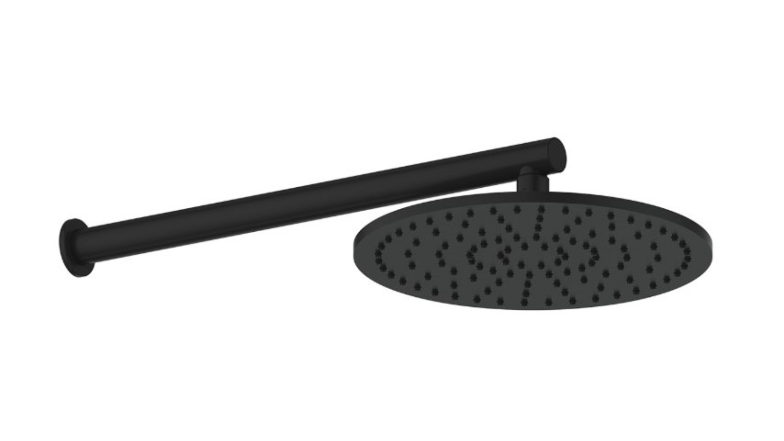 Greens Lavish Brass Wall Shower - Matte Black