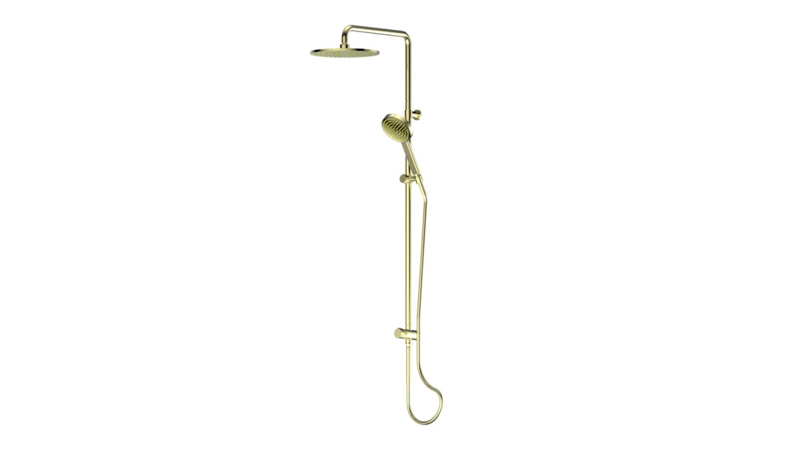 Greens Lavish Brass Twin Rail Shower- Brushed Brass