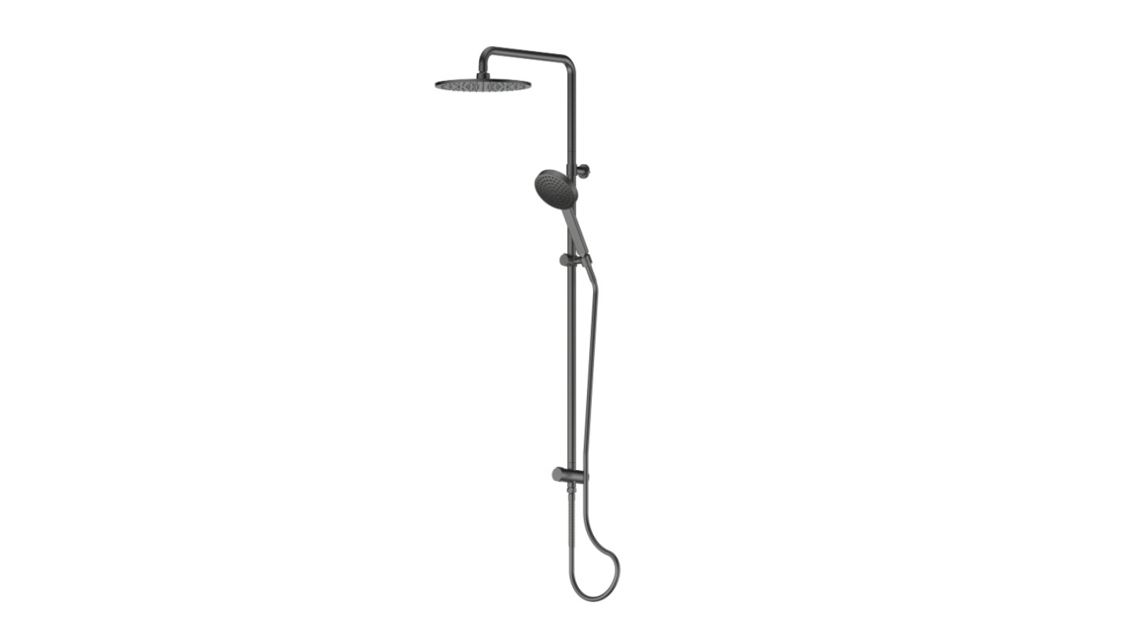 Greens Lavish Brass Twin Rail Shower- Gunmetal