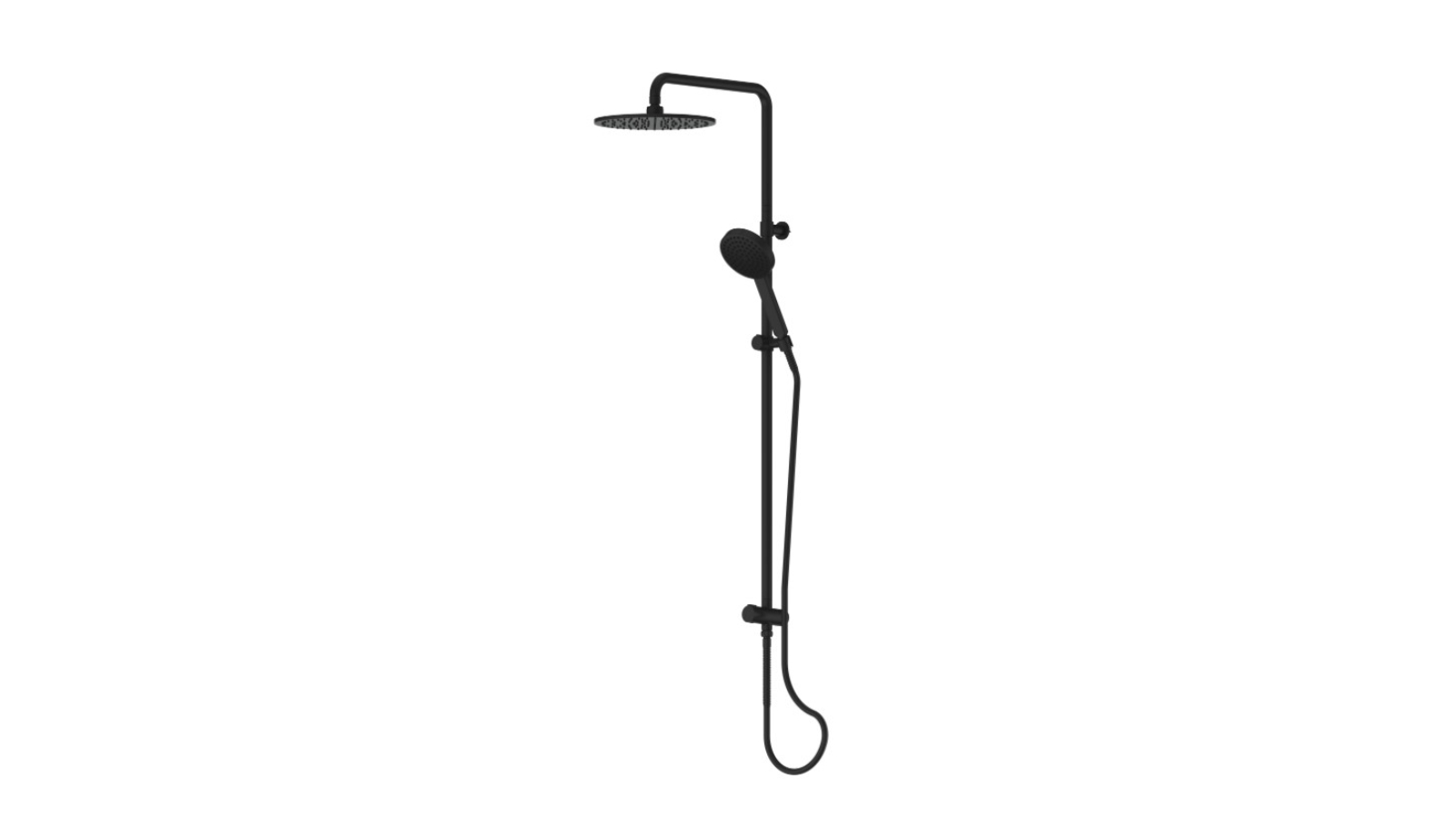 Greens Lavish Brass Twin Rail Shower- Matte Black