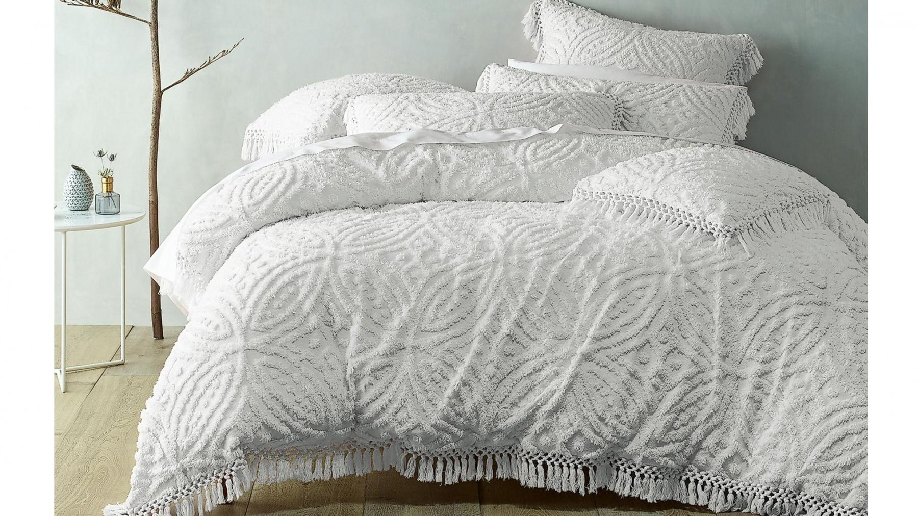Savannah White Quilt Cover Set 