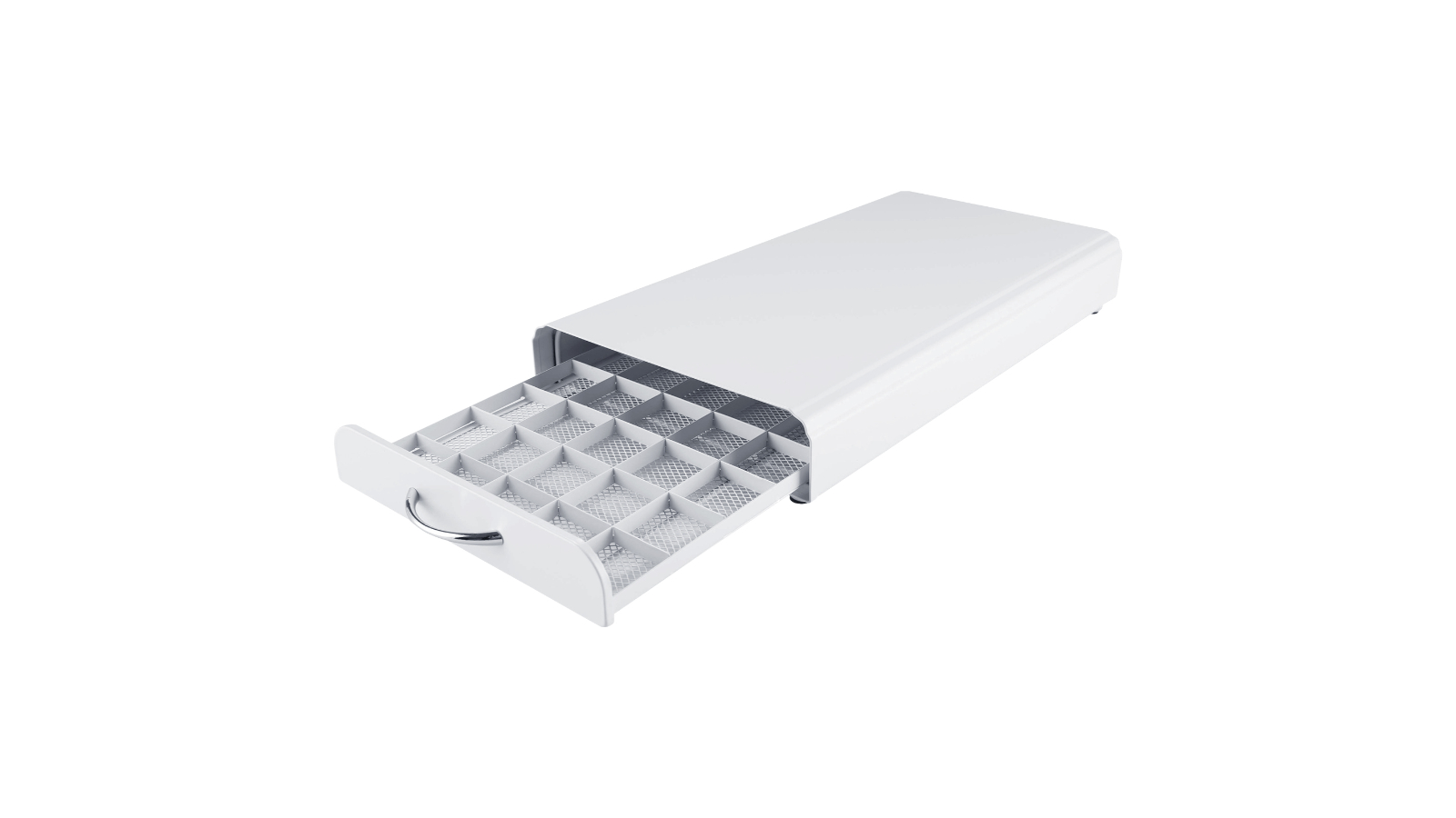 50 Capsule Sliding Drawer Coffee Pod Storage Organizer - White