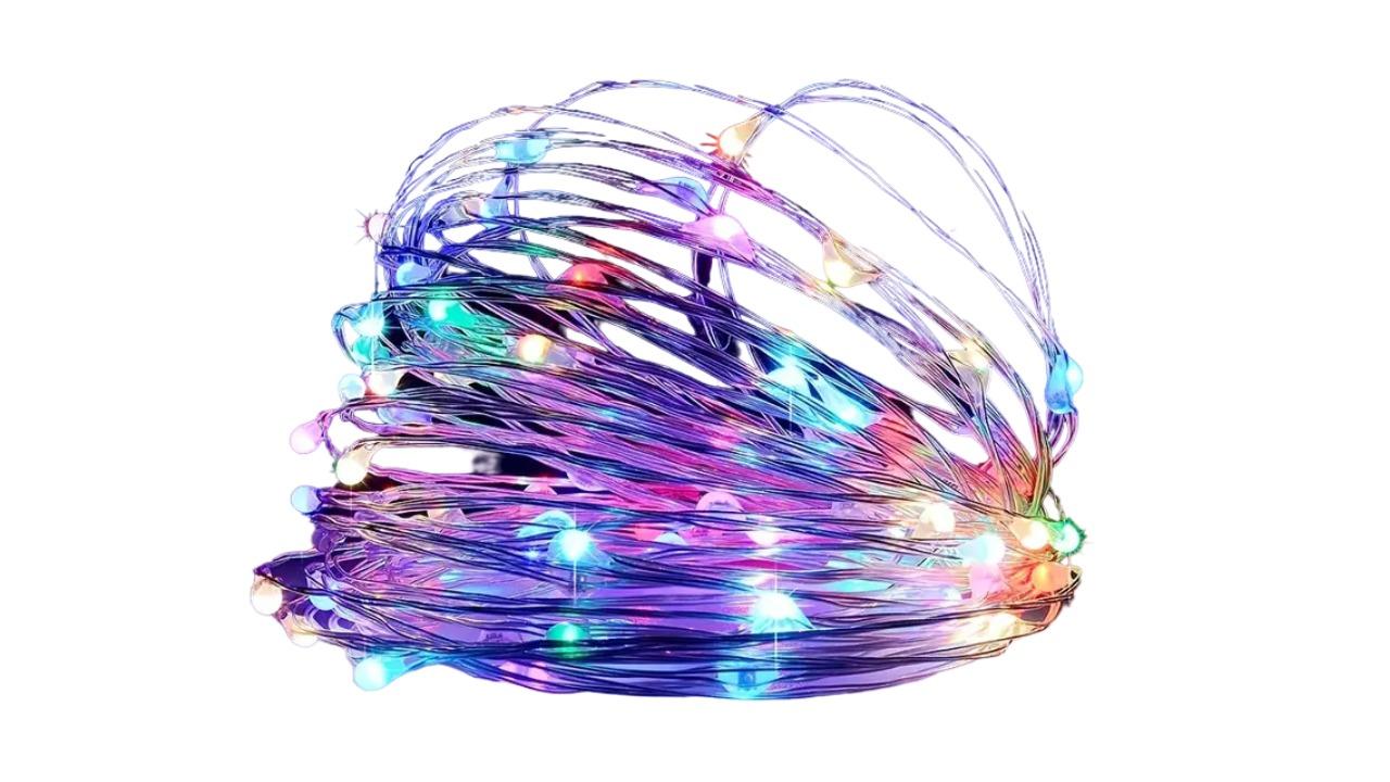 NNETM Solar Powered Copper Wire String Light