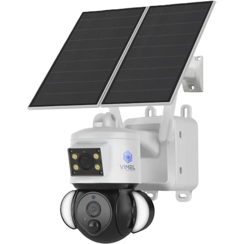 Vimel 360 View WiFi Solar Battery 2 Lens Security Camera