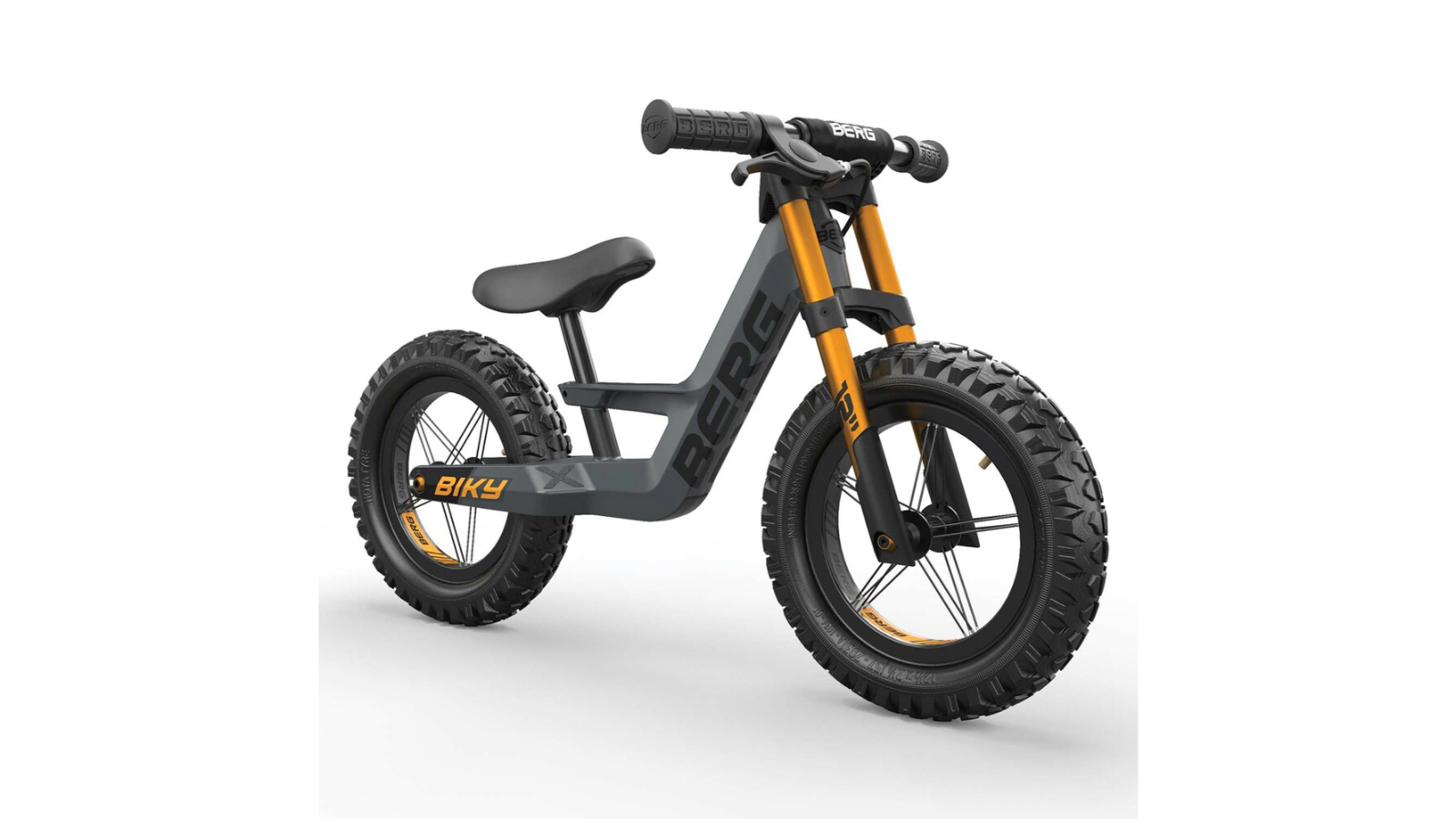 Berg Grey Biky Cross Push Balance Bike with Handbrake