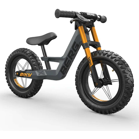 Berg Grey Biky Cross Push Balance Bike with Handbrake