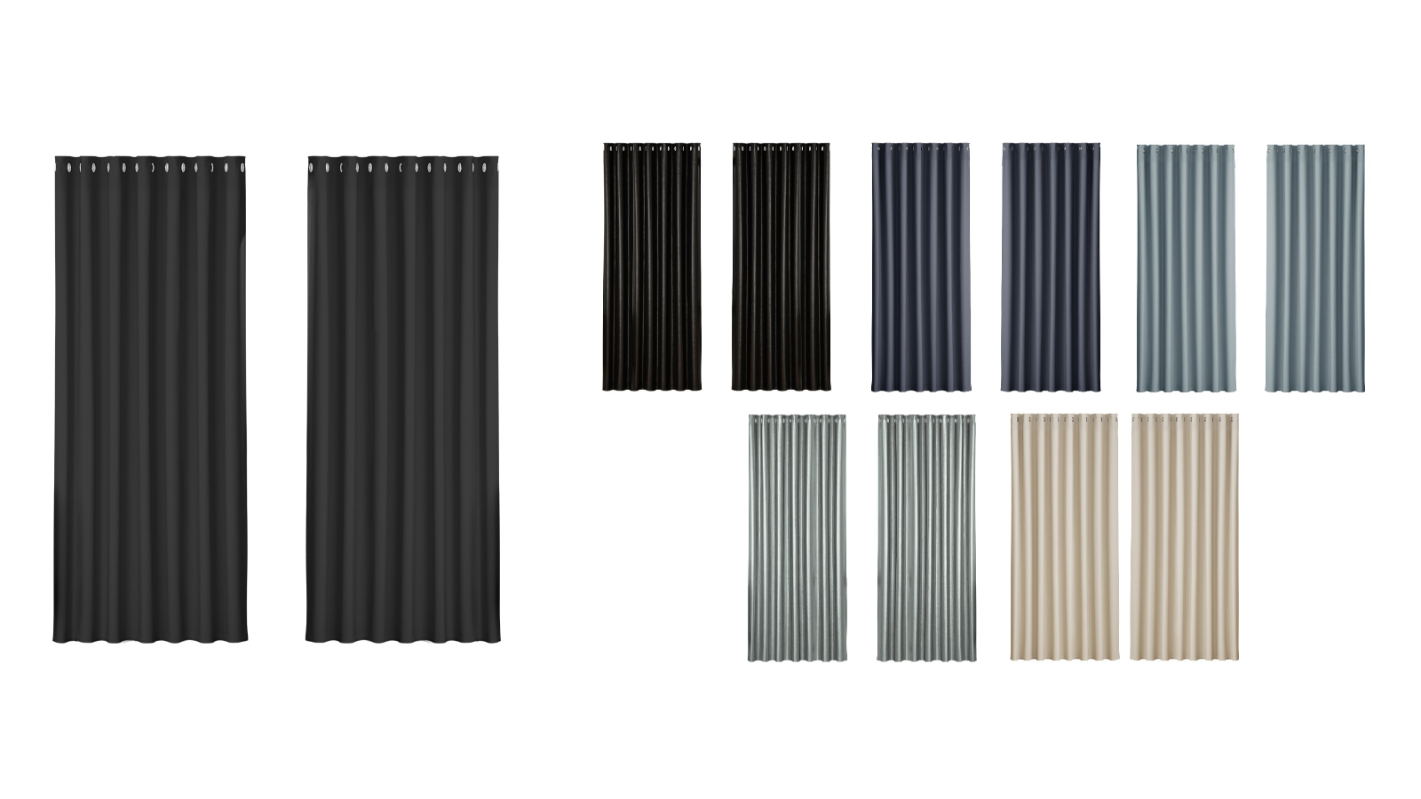 Artiss 2 Panel 240 x 230cm Eyelet Blockout Curtain