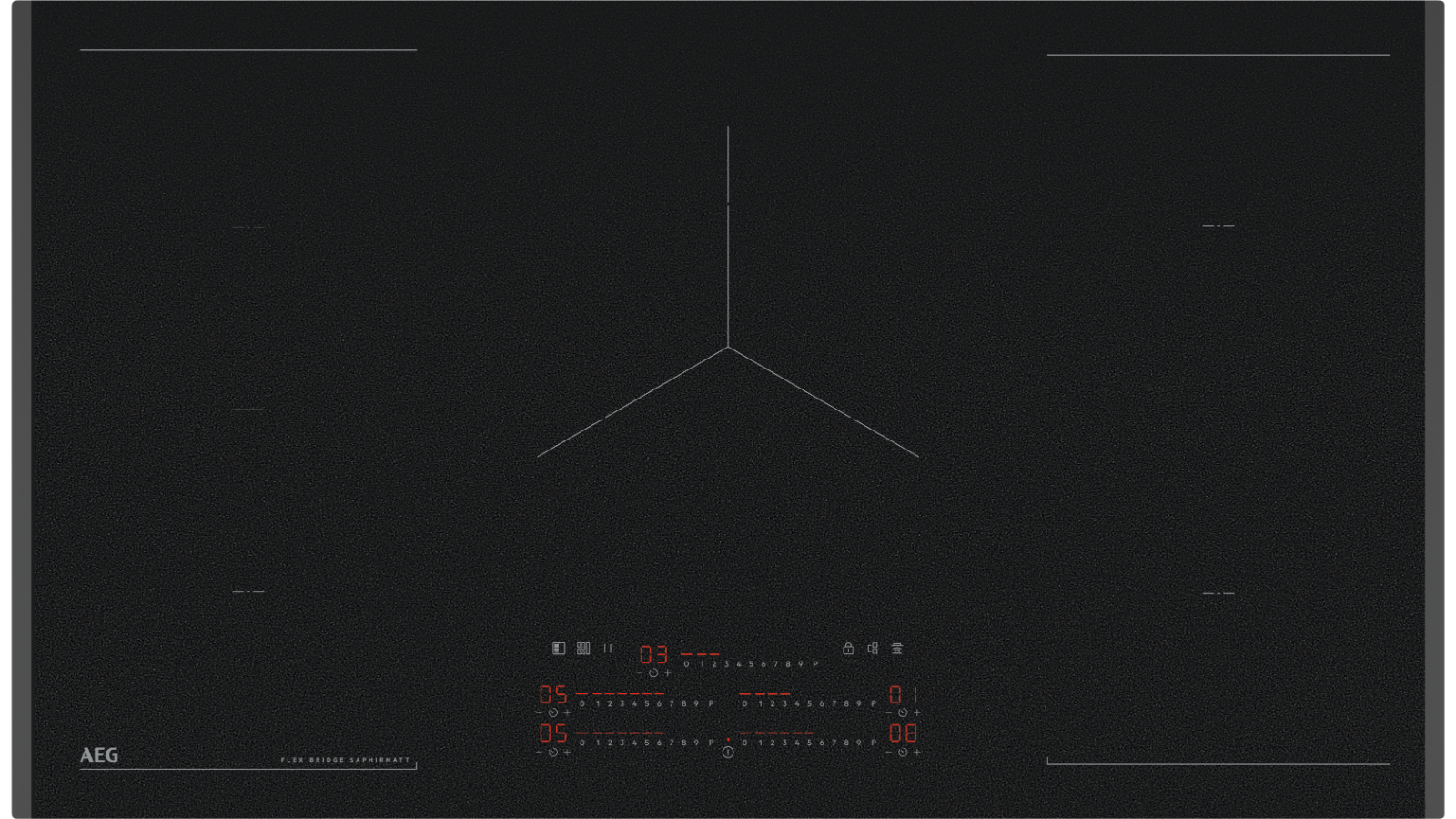 AEG 90cm 5 Zone 6000 Series Induction Cooktop - Matte Black