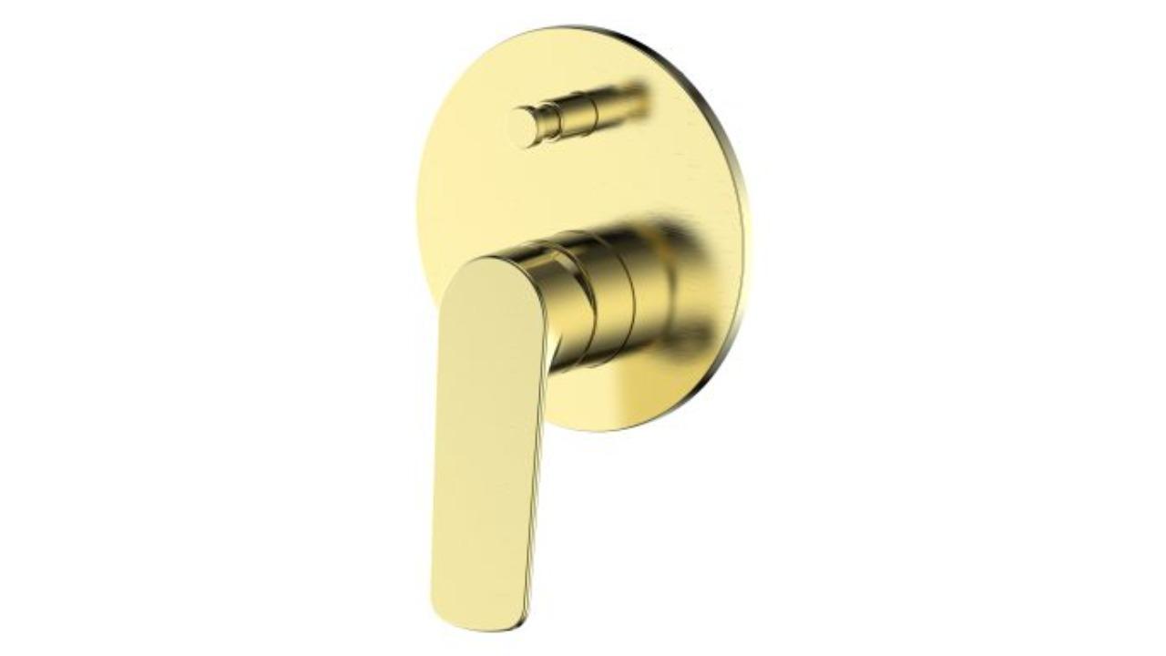 Greens Novi Shower Mixer with Diverter - Brushed Brass