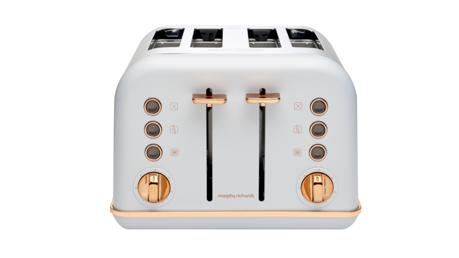 Morphy Richards Accents Rose Gold 4 Slices Toaster Ocean Grey