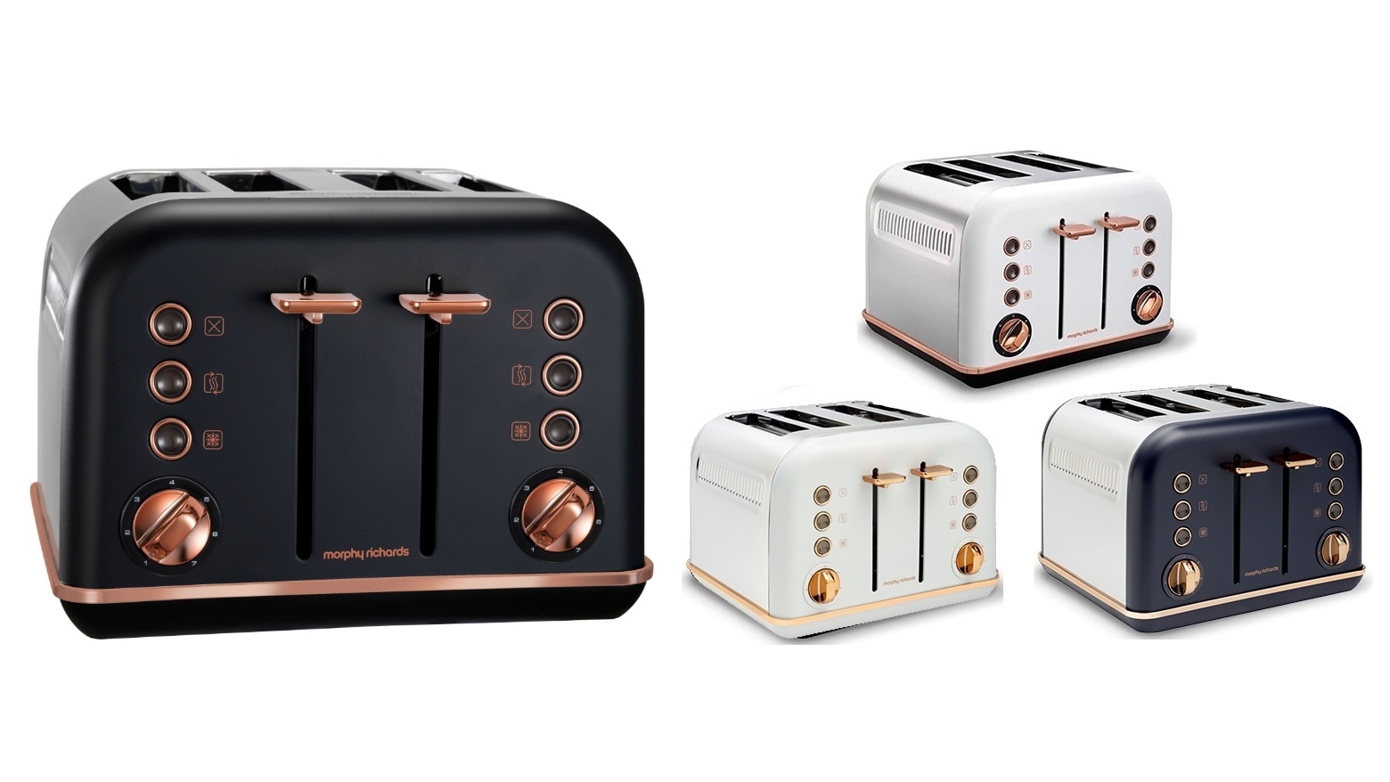 Morphy Richards Accents Rose Gold 4 Slices Toaster Harvey Norman