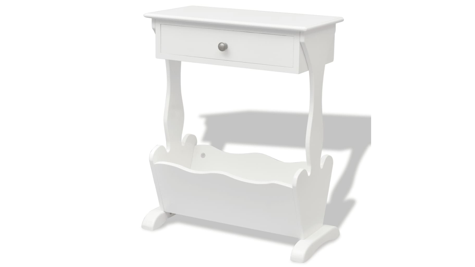 vidaXL Melrose White Magazine Rack
