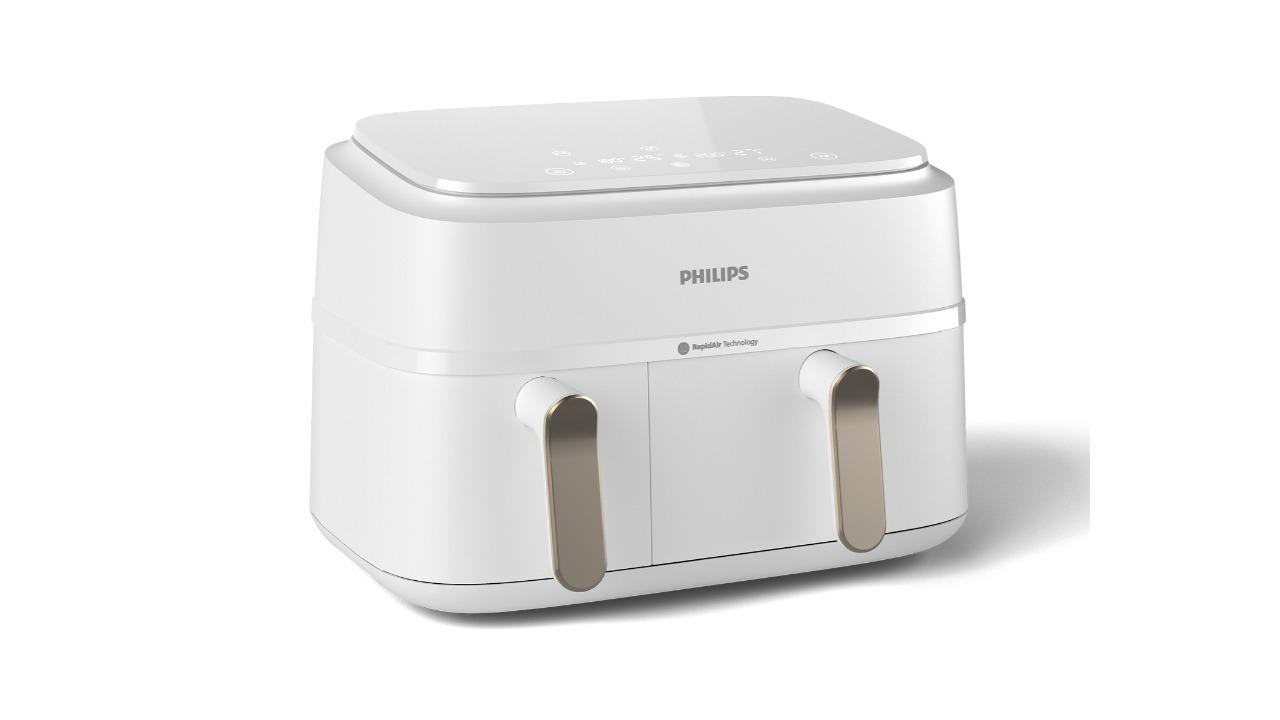 Philips XXXL 3000 Series Dual Basket Air Fryer White Harvey Norman