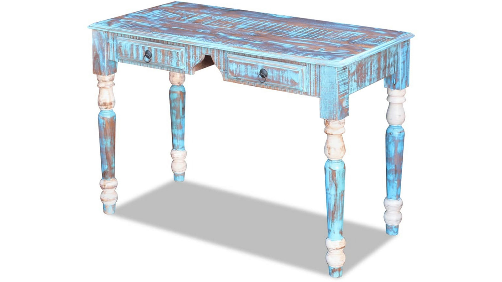 vidaXL Multicolored Solid Reclaimed Wood Desk