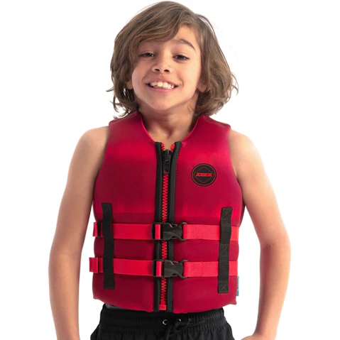 Jobe Red Kids Unisex 50N Neoprene Front Entry Life Vest