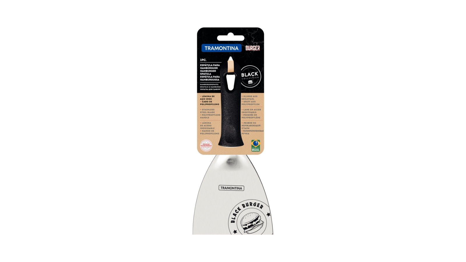 Tramontina Churrasco Collection 4inch Burger Spatula - Black