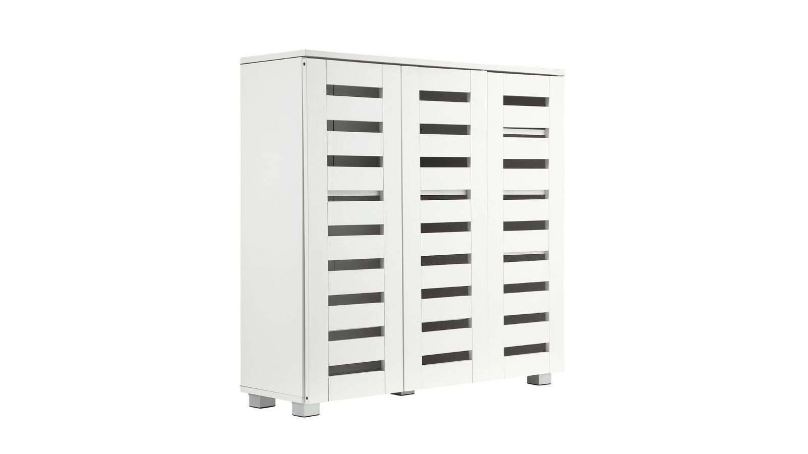 4-Tier Wooden Shoe Storage Cabinet Shoe Rack Shelf Organiser for Pair of 30 Shoe - White