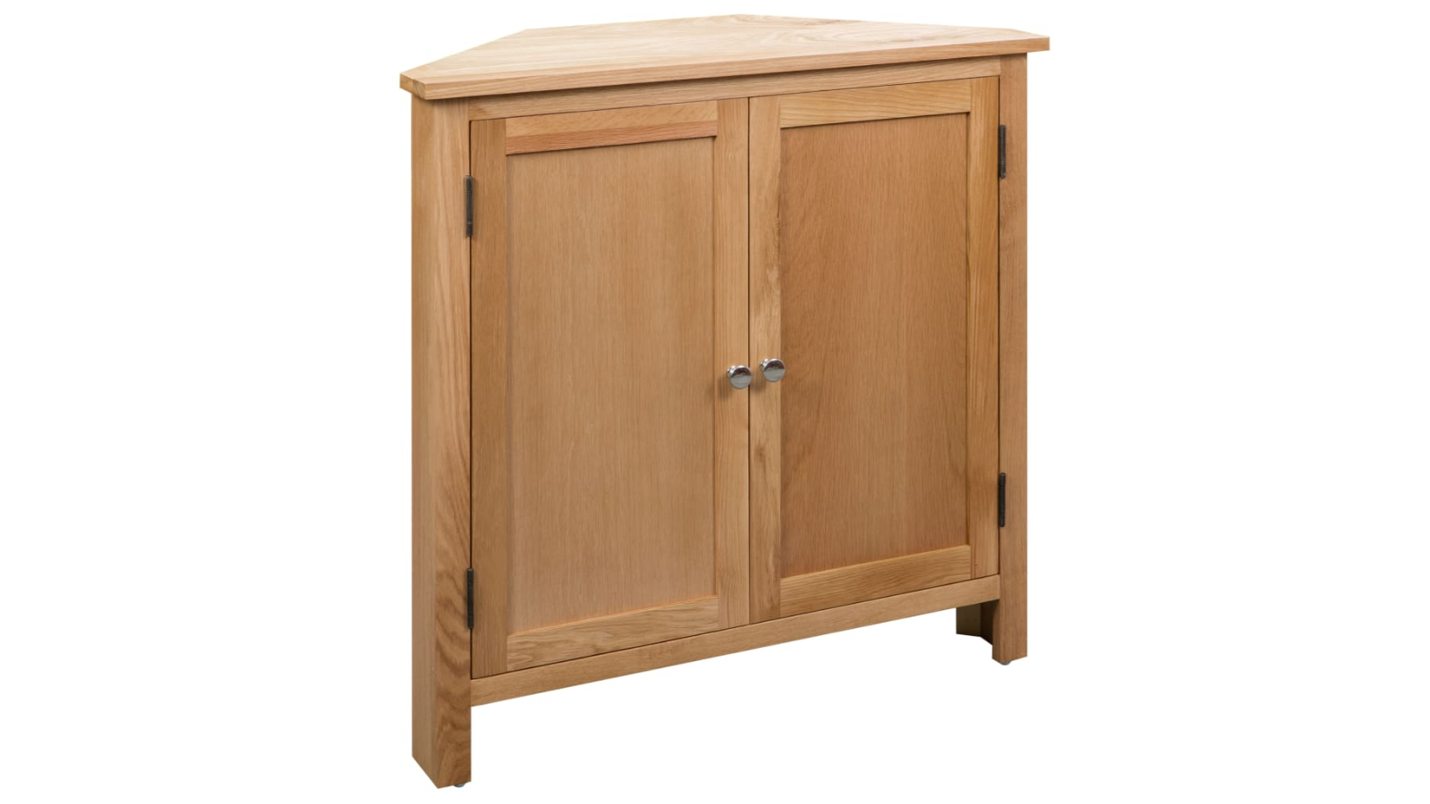 vidaXL 80x33.5x78cm Solid Oak Wood Corner Cabinet Brown Harvey Norman