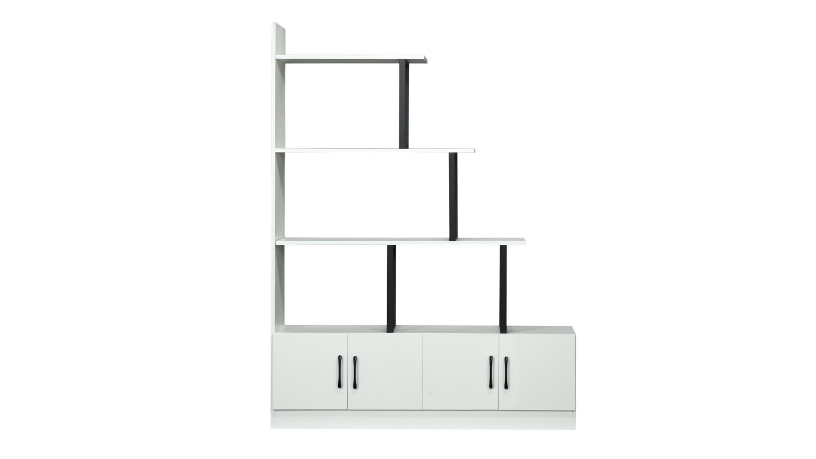 5 Level Cabinet Ladder Bookshelve with Door