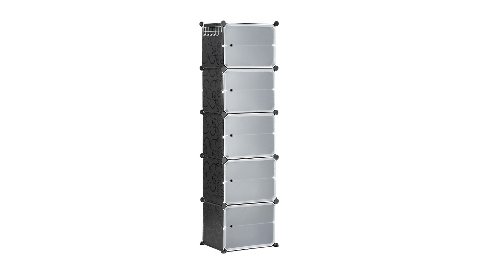 10-Tier 20 Pair Stackable Shoe Storage Box - Black