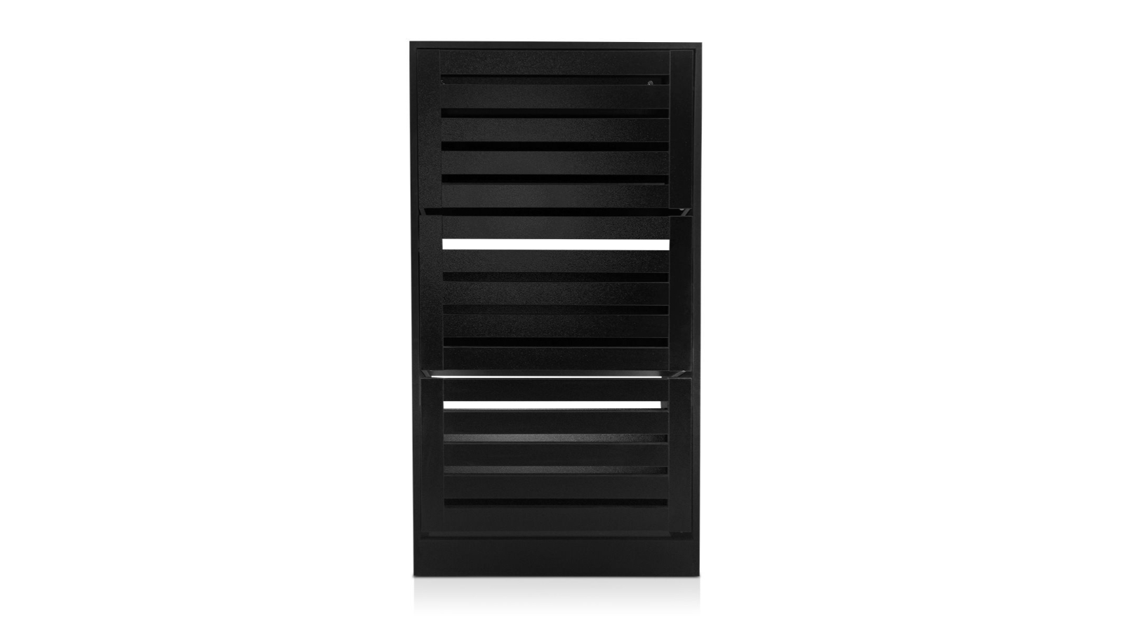 Wooden Shoe Rack Cabinet Shelf Organiser with 3-Drawer Pair of 45 Shoe Storage - Black