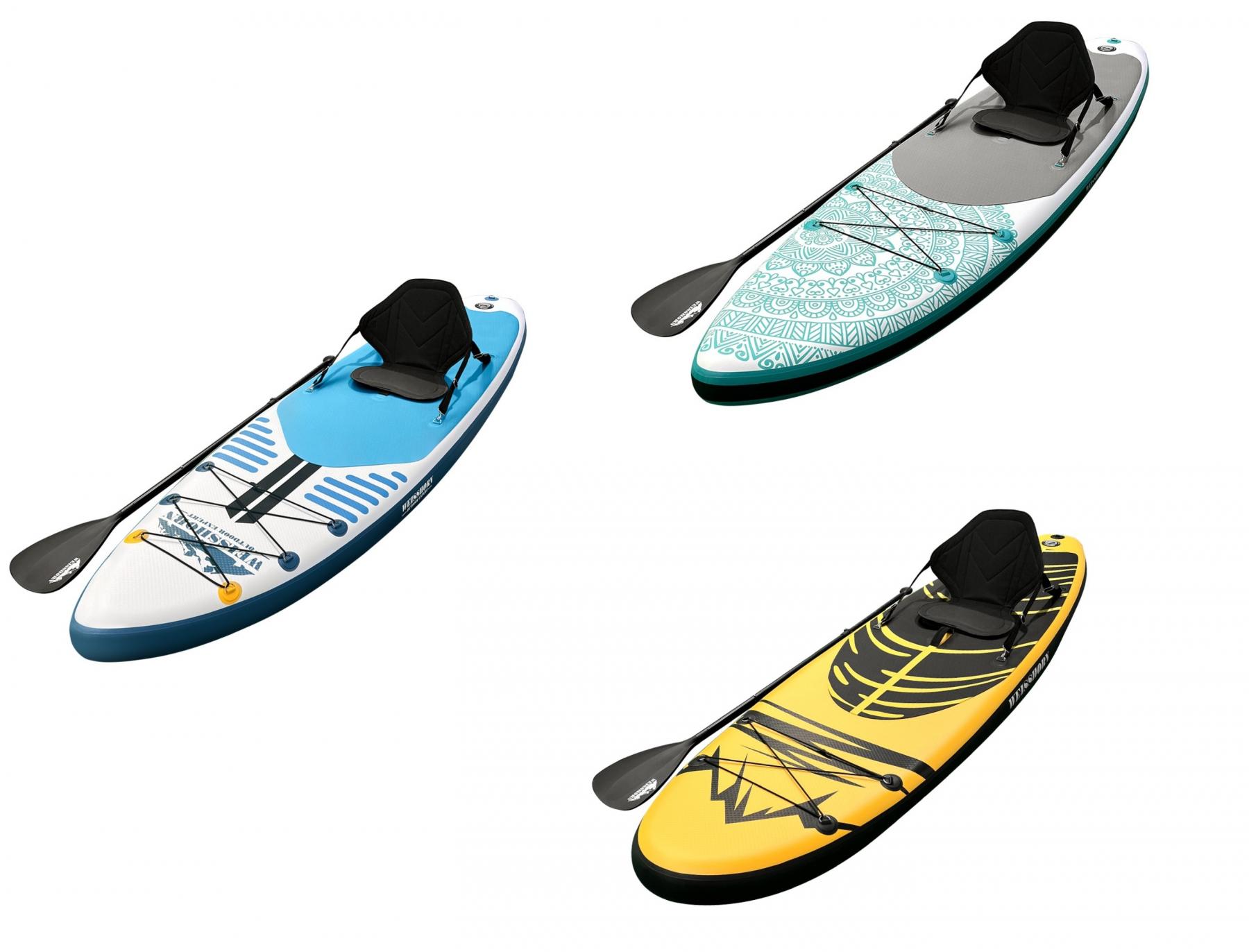 Weisshorn 10ft Inflatable Stand Up Surfboard with Kayak Paddleboard 