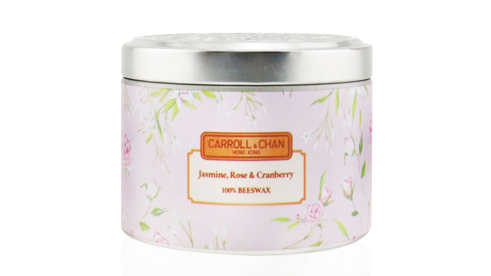 Carroll & Chan 100% Beeswax Tin Candle - Jasmine Rose Cranberry -(8x6) cm