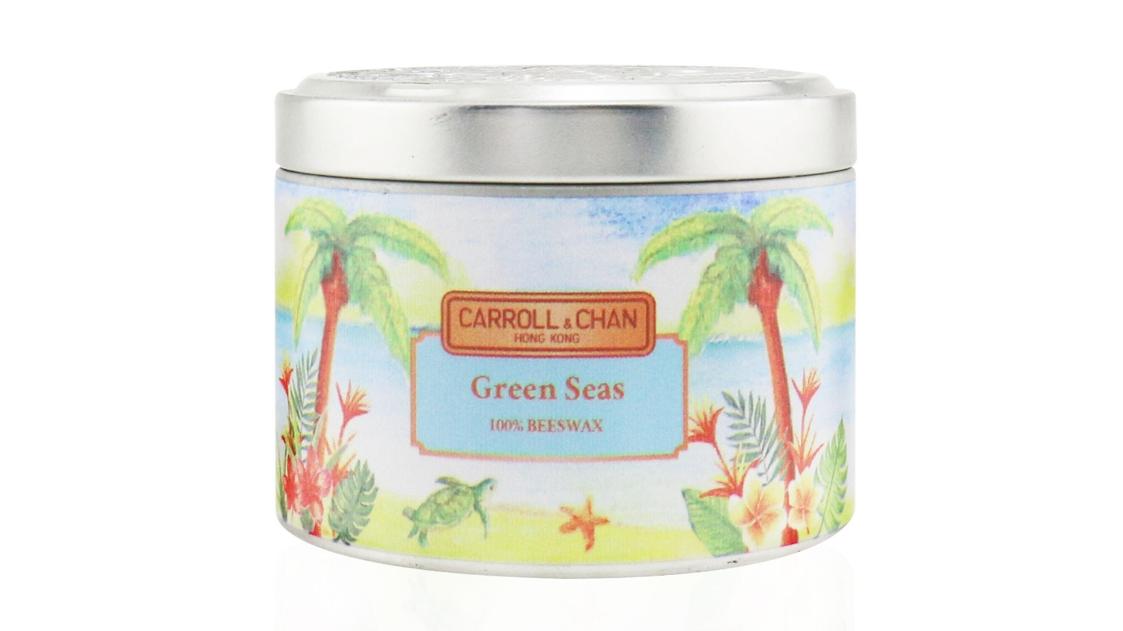 Carroll & Chan 100% Beeswax Tin Candle - Green Seas -(8x6) cm