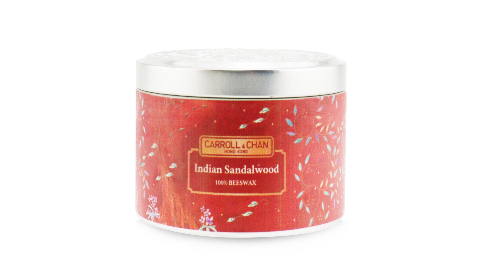 Carroll & Chan 100% Beeswax Tin Candle - Indian Sandalwood -(8x6) cm