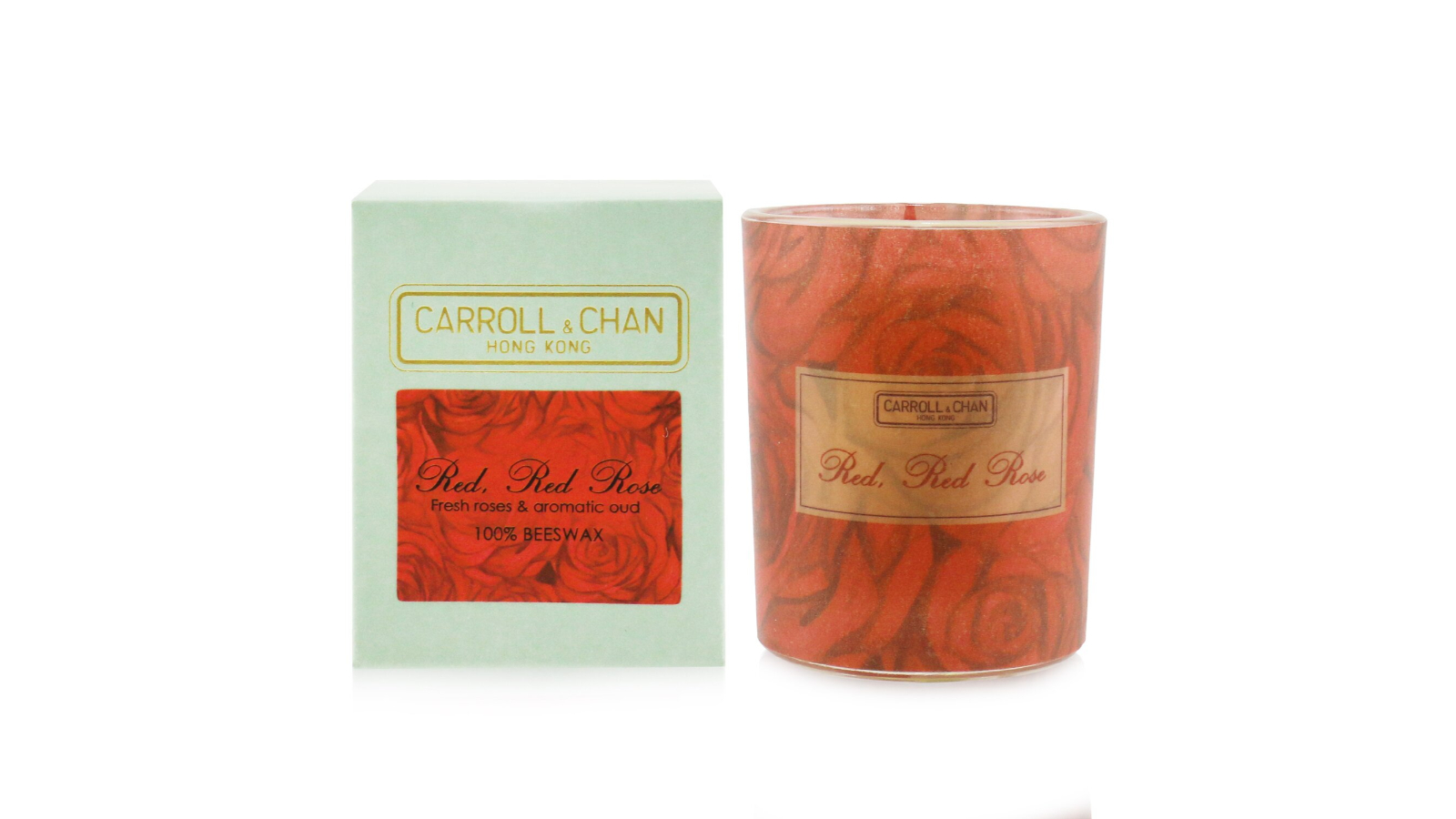 Carroll and Chan Red Rose Beeswax Votive Candle - 65g/2.3oz