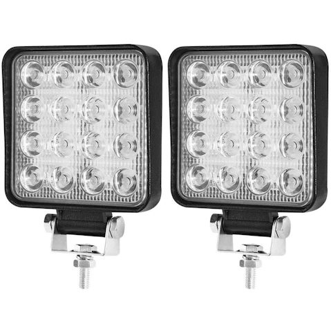 Lightfox 4-inch Square LED Work Light - 2pcs