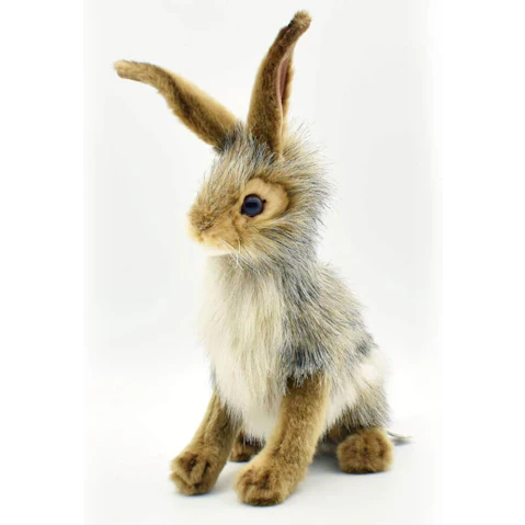 Hansa 23cm Black Tailed Rabbit Plush Toy
