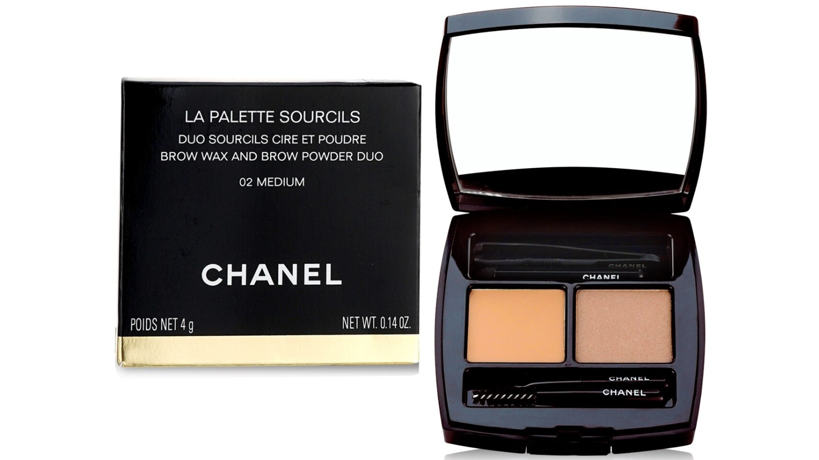 Chanel La Palette Sourcils Brow Wax and Brow Powder Duo - No. 02 Medium -  4g/0.14oz