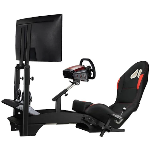 Premium Racing Simulator Cockpit Adjustable Gaming Chair with Monitor Stand