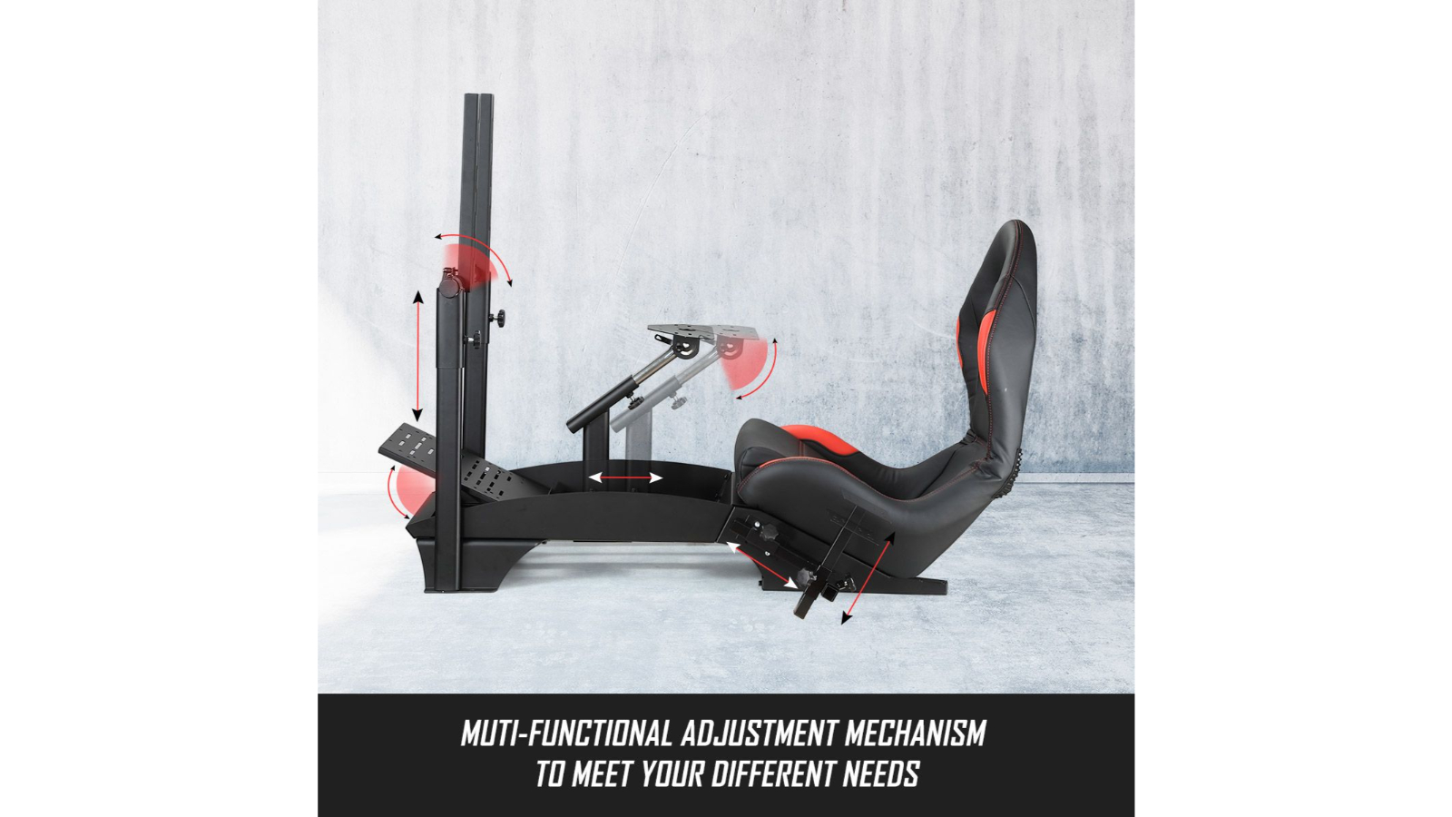Premium Racing Simulator Cockpit Adjustable Gaming Chair with Monitor ...