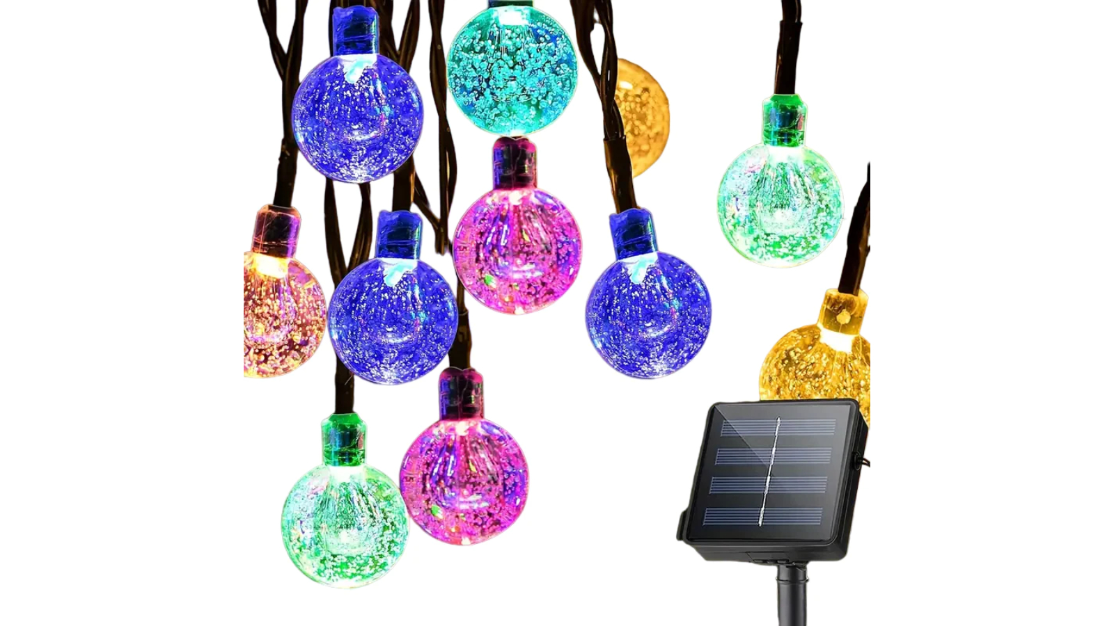 TM LED Solar Crystal Bubble Ball String Light