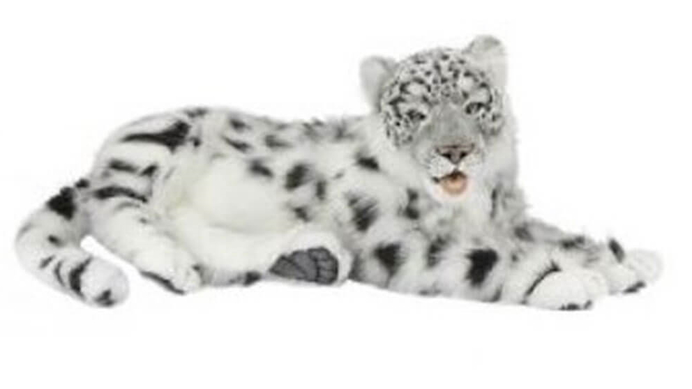 Hansa 66cm Lying Snow Leopard Plush Toy Harvey Norman