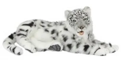 Hansa 66cm Lying Snow Leopard Plush Toy Harvey Norman