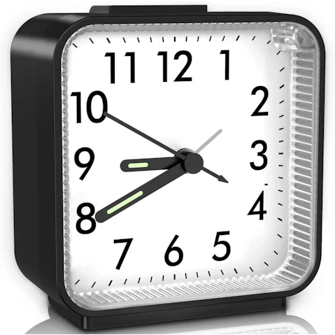 Vikus Small Analog Alarm Clock