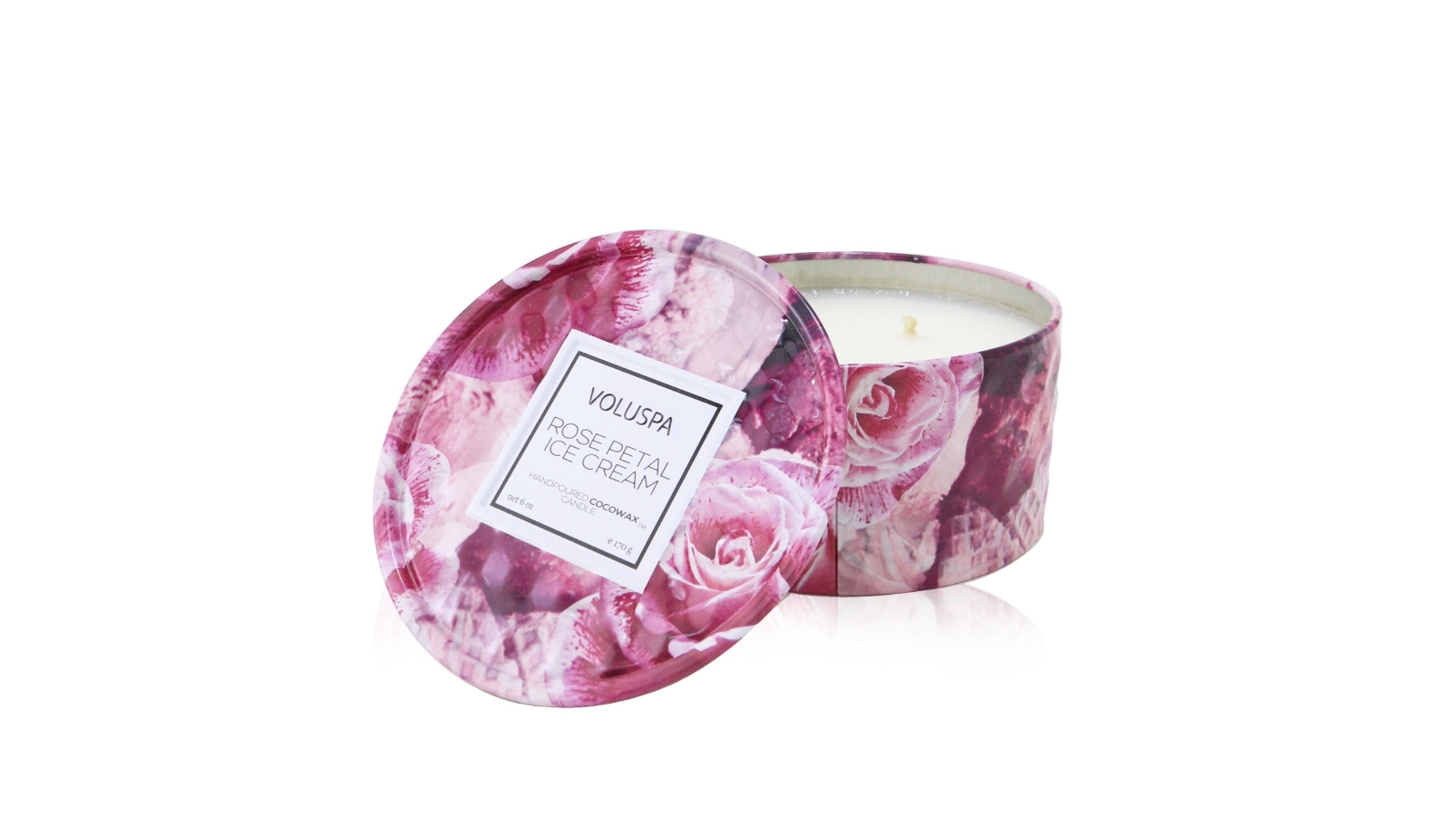Voluspa 2 Wick Tin Candle - Rose Petal Ice Cream -170g/6oz