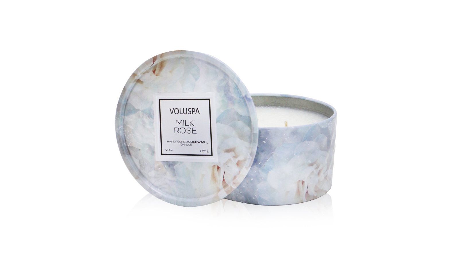 Voluspa 2 Wick Tin Candle - Milk Rose -170g/6oz
