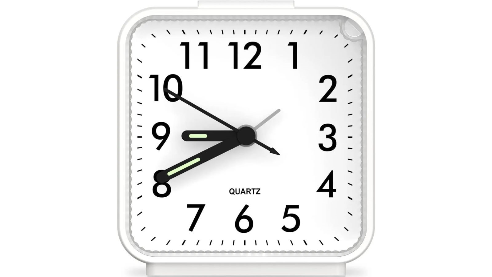 Vikus Silent Alarm, Snooze, Luminous, No Ticking Small Analog Quartz Clock