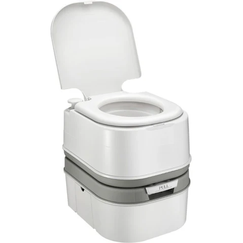 24 Litre Camping Mobile Portable Potty - White/Grey