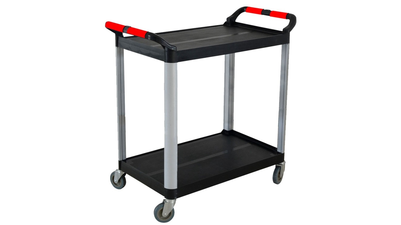 Soga Black 2 Tier Food Trolley with Wheels