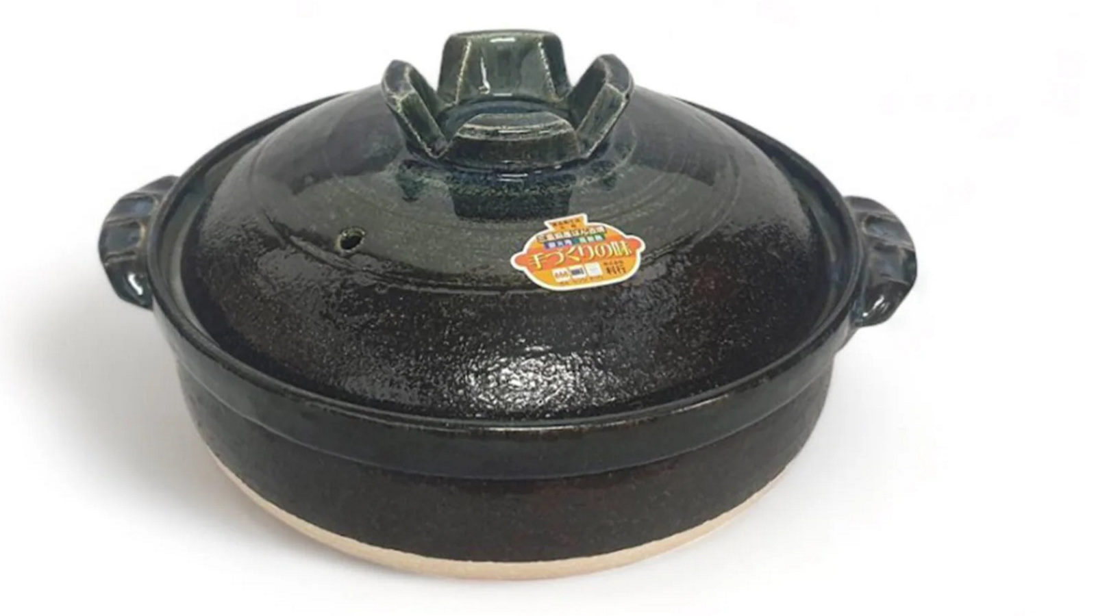 Wistos Ruriyu Japanese Donabe Dark Green Clay Pot - 21.5cm